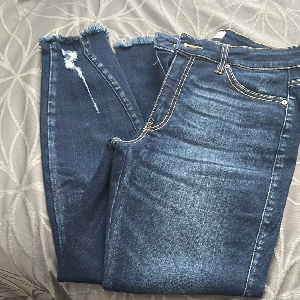 Women's Blue Distressed Jeans